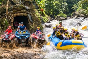 Ubud ATV Gorilla Cave and Ayung River Rafting with Lunch & Pool at Cretya Sunset